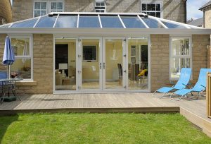 Orangery with patio doors cornwall