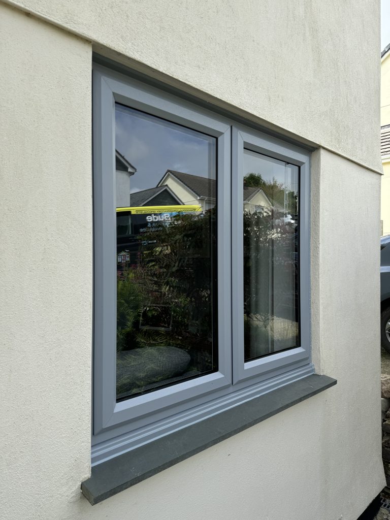 Grey PVCu Window Bude