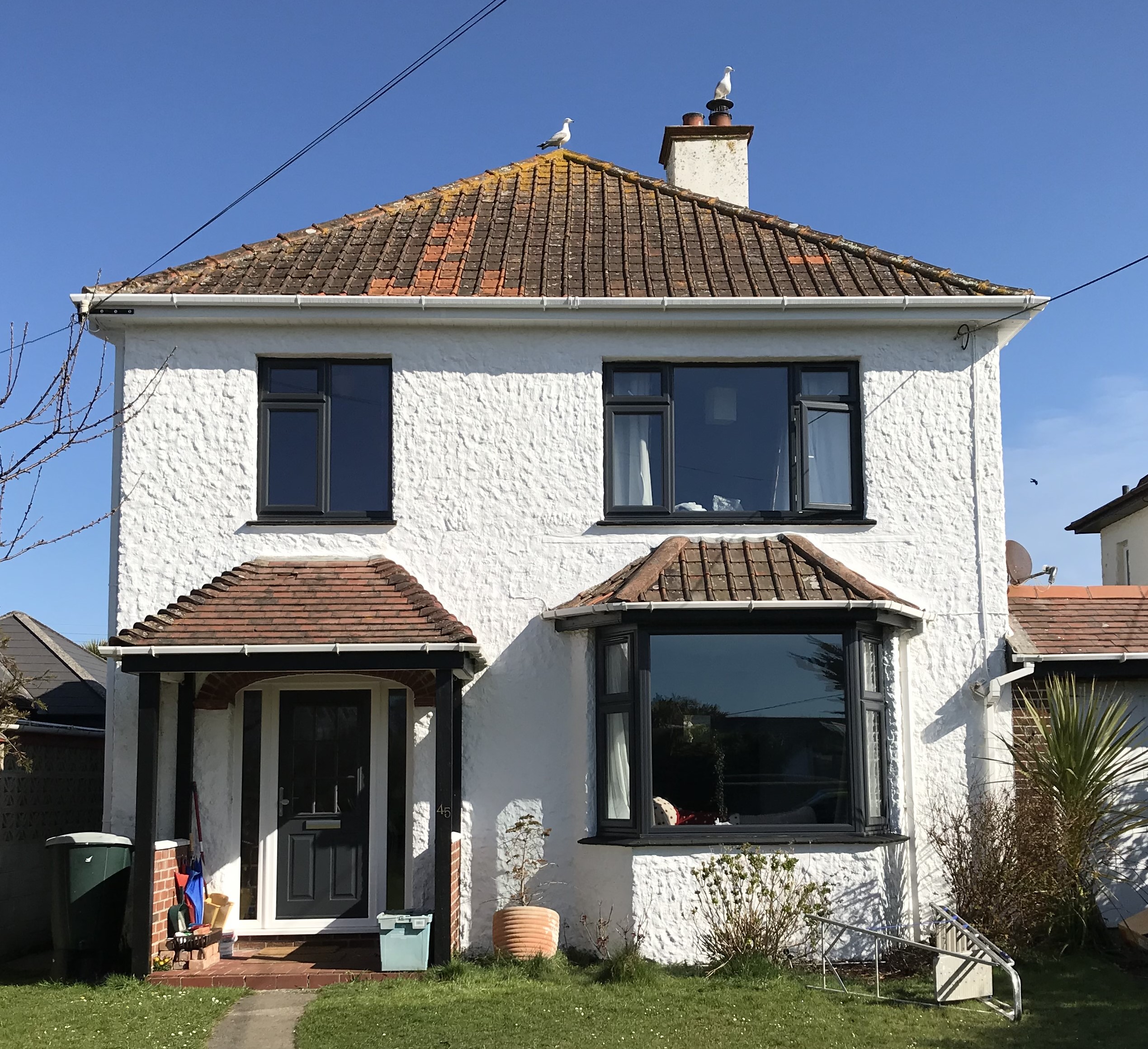 New Grey on White PVCu Windows