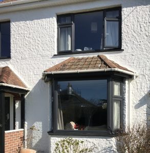 Grye on White PVCu WIndows