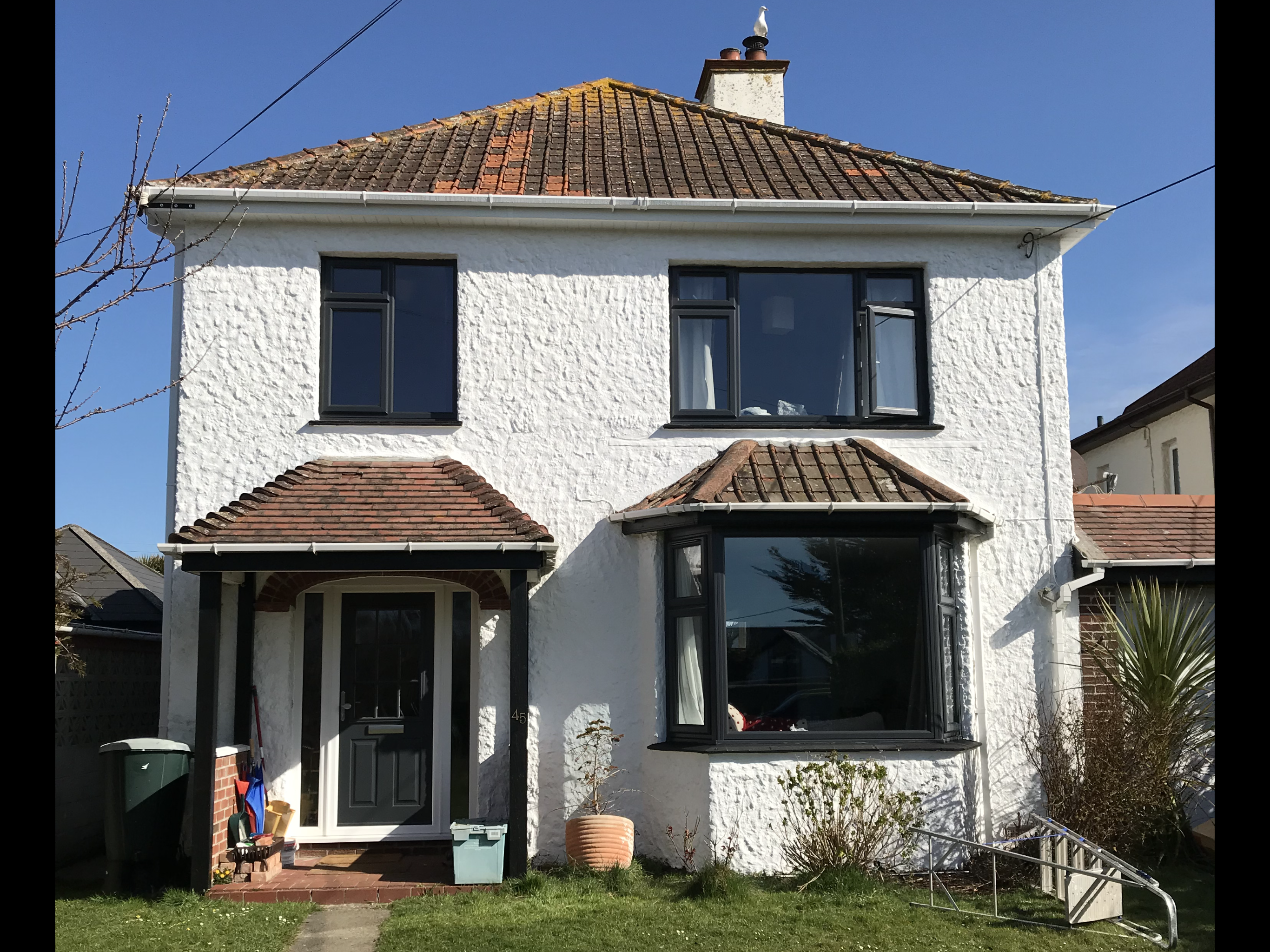 New Grey on White PVCu Windows