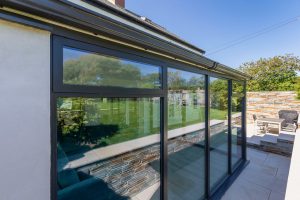 Contemporary solid roof extension