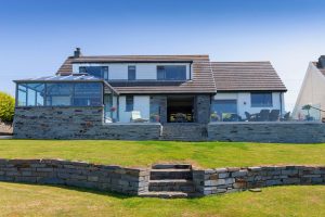 Completed extension and outdoor patio in Tintagel